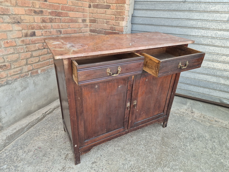 mueble aparador comoda madera marmol badera 102x116.5x48.5 1u